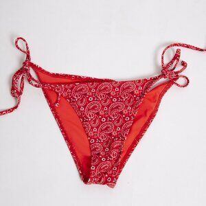 Sunsations Red White Cheeky Bikini Bottoms Size Medium